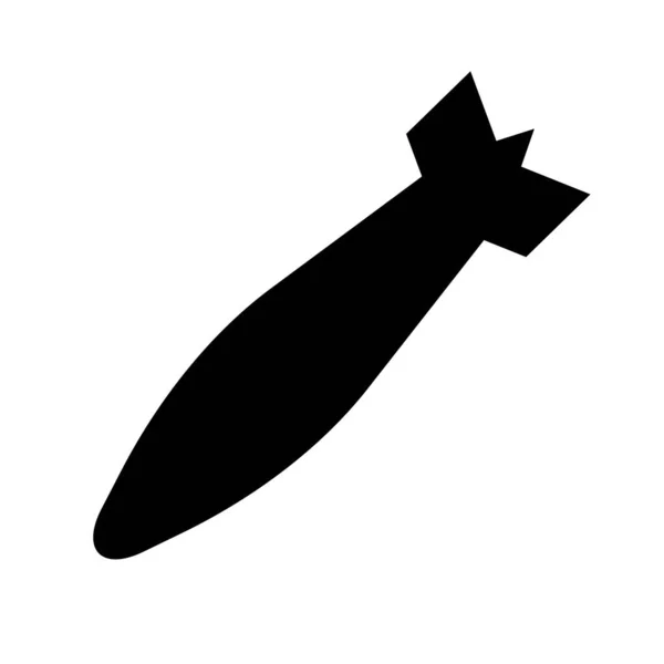 Ikona Letecké Bomby Prvek Vojenské Koncepce Symbol Pro Design Webových — Stockový vektor