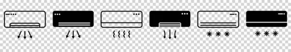Icônes Climatisation Ensemble — Image vectorielle