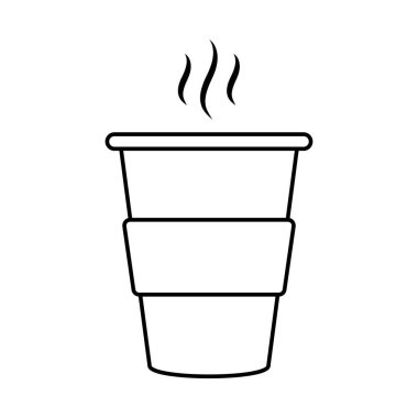 Sıcak içecek kağıt bardak.