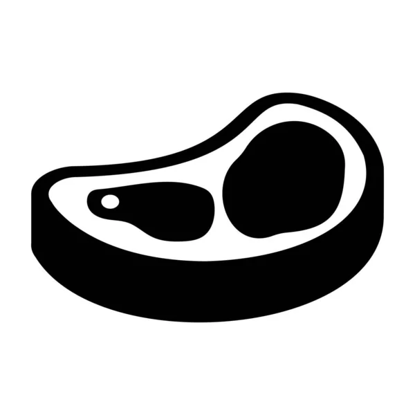 Ikona Steku Wołowego Symbol Projektowania Stron Internetowych Logo Aplikacji Interfejsu — Wektor stockowy