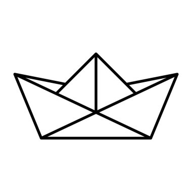 Kağıt tekne çizgisi simgesi