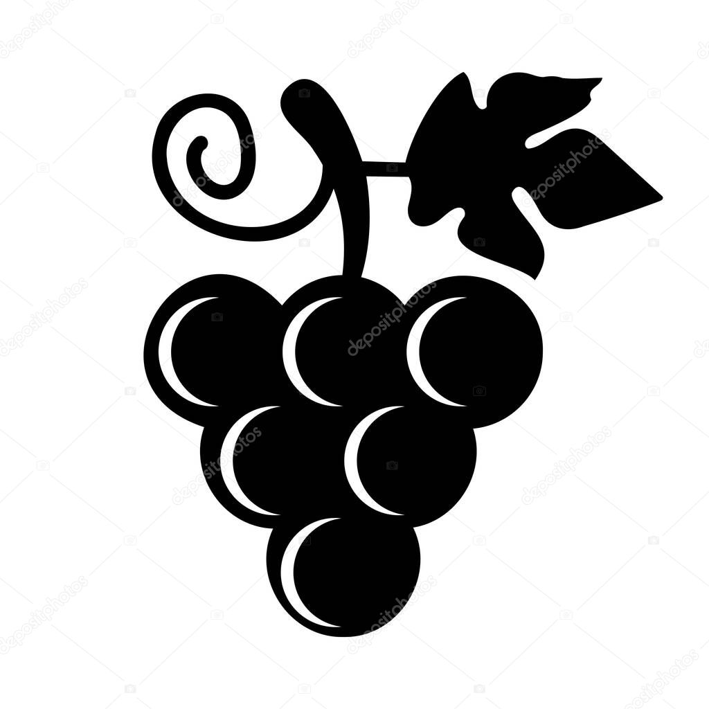 Grapes icon. Vector illustration isolated on white background
