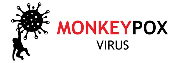 Monkeynex Virus Ilustrace Vektorové Ilustrace Izolované Bílém Pozadí — Stockový vektor