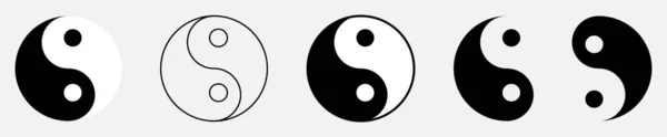 Σύνολο Εικονιδίων Yin Yang — Διανυσματικό Αρχείο
