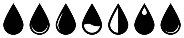 Water Vector Icons Vector Illustration Isolated White Background — Stockvector