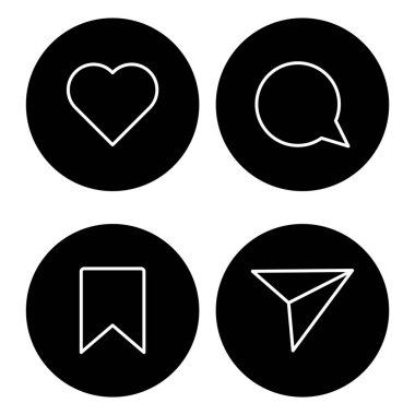 Sosyal medya simgeleri. vektör illüstrasyonu