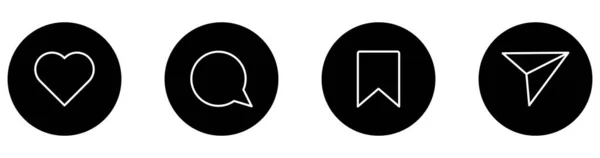 Set Icone Dei Social Media — Vettoriale Stock