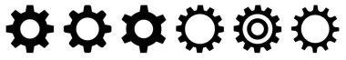 Gear wheel icon set