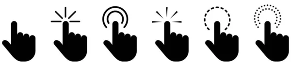 Clicking Finger Icons Vector Illustration — ストックベクタ