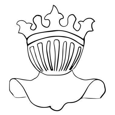 Şövalye zırhı. Zırh. Şövalyenin koruyucu göğüs zırhı, beyaz arka planda izole edilmiş. Vektör.