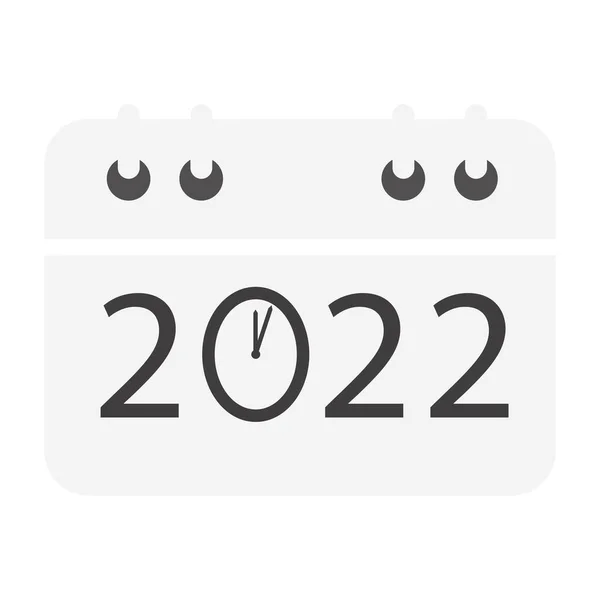 Takvim 2022, Mutlu yıllar 2022 metin tasarımı. 2022 iş günlüğünün kapağı. Broşür, kartpostal, pankart tasarımı. Vektör illüstrasyonu.