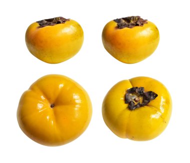 Kırpma yolu ile izole edilmiş taze Kore gevrek portakal meyvesi, beyaz arka planda gölge yok.