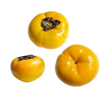 Kırpma yolu ile izole edilmiş taze Kore gevrek portakal meyvesi, beyaz arka planda gölge yok.