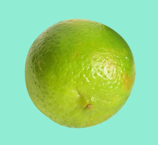 Fruit Citron Vert Frais Isolé Avec Chemin Coupe Pas Ombre — Photo