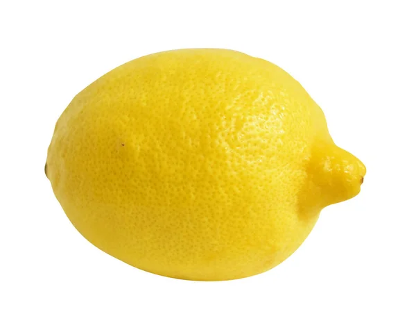 Čerstvé Žluté Citrónové Plody Izolované Odstřihovací Pěšinou Bez Stínu Kousky — Stock fotografie