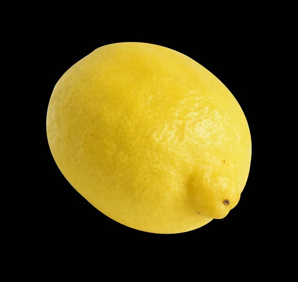 Fruta Limão Amarela Fresca Isolada Com Caminho Recorte Sem Sombra — Fotografia de Stock