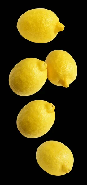 Frutto Fresco Giallo Limone Isolato Con Percorso Ritaglio Senza Ombra — Foto Stock