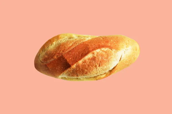 Een Set Van Brood Zwart Brood Kaas Croissant Geïsoleerd Witte — Stockfoto