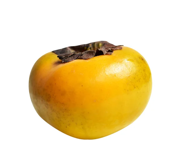 Fraîche Coréenne Croustillante Orange Persimmon Fruits Isolés Avec Chemin Coupe — Photo