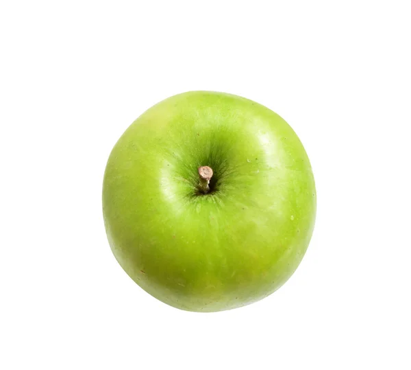 Taze Yeşil Elma Meyvesi Beyaz Arka Planda Kırpma Yolu Ile — Stok fotoğraf