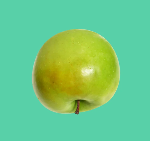 Fresh Green Apple Fruit Isolated Clipping Path White Background Shadow — Stock Photo, Image