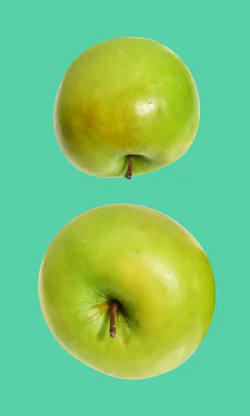 Fresh Green Apple Fruit Isolated Clipping Path White Background Shadow — Stock Photo, Image