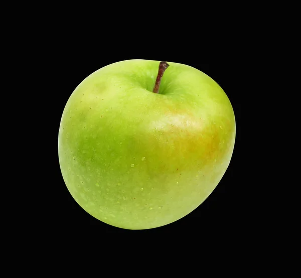 Pommes Vertes Fraîches Isolées Avec Chemin Coupe Fond Blanc Pas — Photo