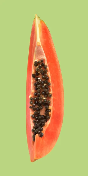 Fresca Fruta Dulce Madura Papaya Aislada Con Camino Recorte Fondo — Foto de Stock