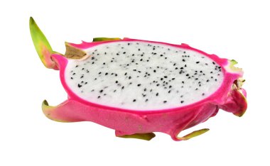 Ejderha meyvesi pitaya pitahaya izole, siyah arka planda kırpma yolu ile gölge yok
