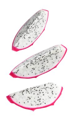 Ejderha meyvesi pitaya pitahaya izole, siyah arka planda kırpma yolu ile gölge yok