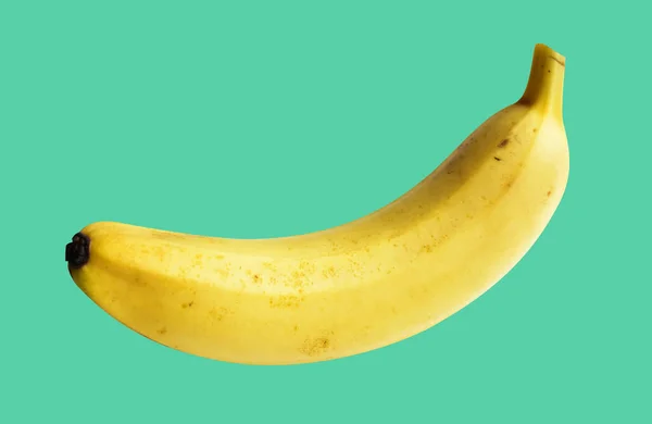 Fresh Half Peeled Ripe Yellow Banana Fruit Isolated Clipping Path — Stock Photo, Image