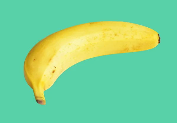 Fresh Half Peeled Ripe Yellow Banana Fruit Isolated Clipping Path — Stock Photo, Image