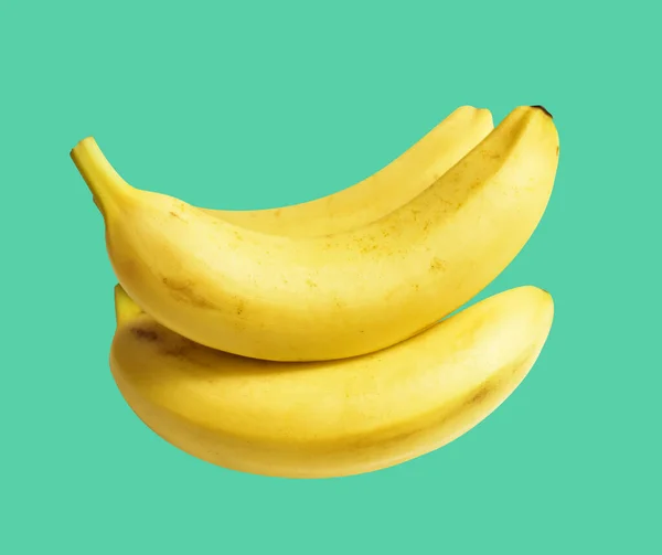 Čerstvé Napůl Oloupané Zralé Žluté Banánové Plody Izolované Odstřihovací Pěšinou — Stock fotografie