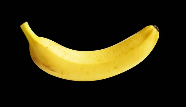 Fresh Half Peeled Ripe Yellow Banana Fruit Isolated Clipping Path — Stock Photo, Image