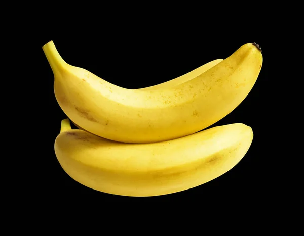 Vers Half Geschild Rijp Geel Bananenfruit Geïsoleerd Met Knippad Geen — Stockfoto