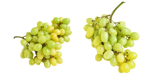 Φρέσκα Πράσινα Φρούτα Σταφυλιού Απομονωμένα Χωρίς Σκιά Μονοπάτι Πράσινο Φόντο — Φωτογραφία Αρχείου