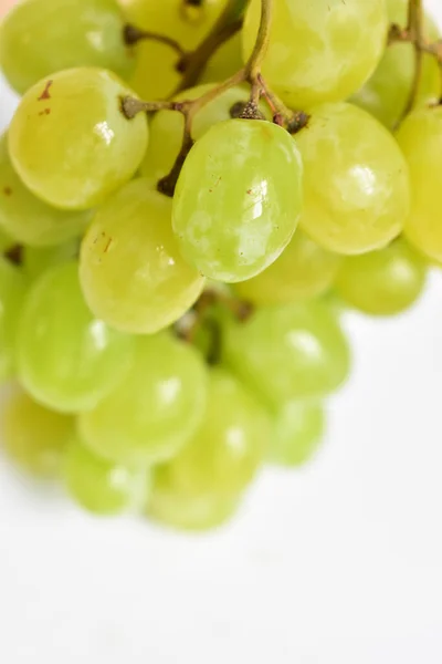 Fruta Fresca Uva Verde Isolada Sem Sombra Com Recorte Fundo — Fotografia de Stock