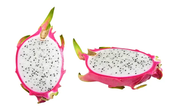 Dragon Fruit Pitaya Pitahaya Απομονωμένη Καμία Σκιά Μονοπάτι Μαύρο Φόντο — Φωτογραφία Αρχείου