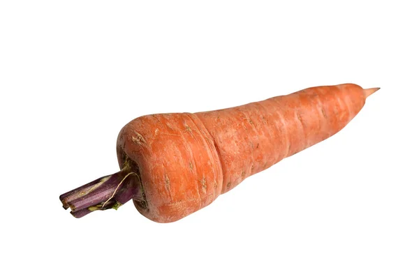 Свежая Сырая Морковь Изолированная Обрезкой Пути Тени Белом Фоне — стоковое фото