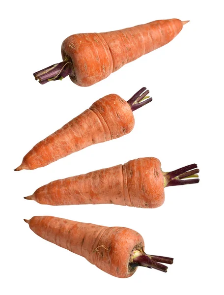 Carota Cruda Fresca Isolata Con Percorso Ritaglio Nessuna Ombra Sfondo — Foto Stock