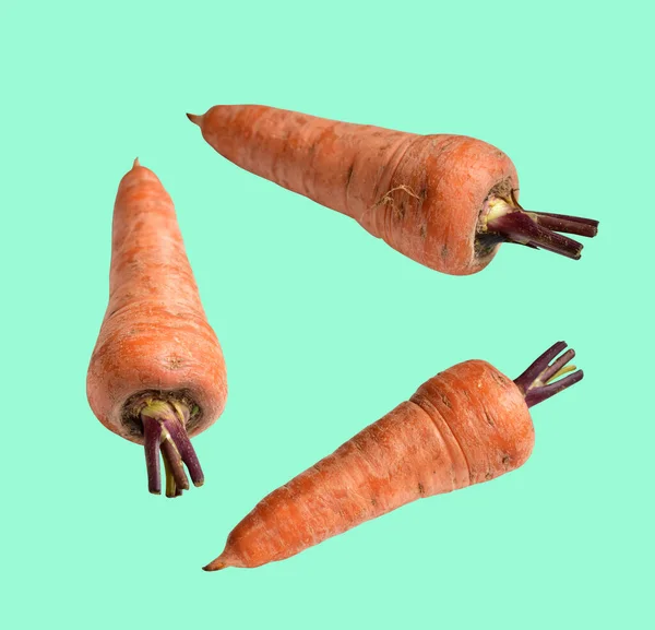 Fresh Raw Carrot Isolated Clipping Path Shadow White Background — Stock Photo, Image