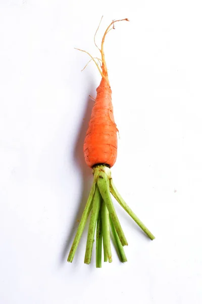 Carrots isolated in white background, food ingredients, carrot background, top view, flat lay, frame