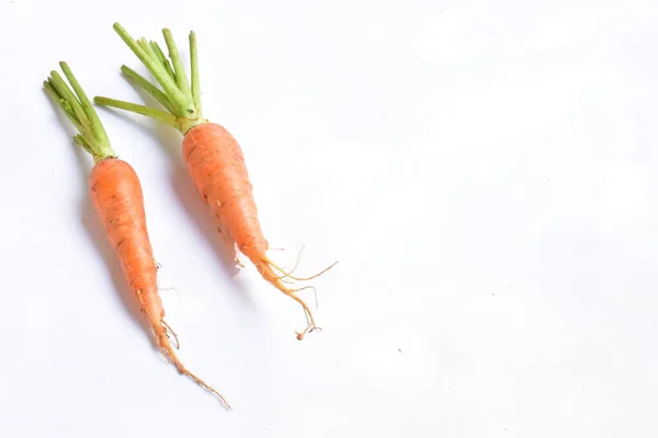 Carrots isolated in white background, food ingredients, carrot background, top view, flat lay, frame