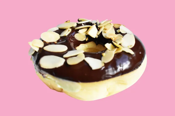 Пончики Пончики Изолированы Тени Белом Фоне Пончики Фаст Фуд Сахар — стоковое фото