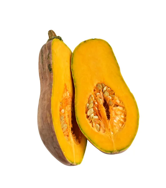 Orange Long Pumpkins Butternut Squash Butternut Pumpkin Isolated Clipping Path — Stock Photo, Image