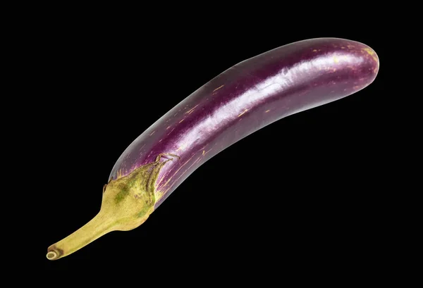 Verse Rauwe Aubergine Geïsoleerd Met Clippad Geen Schaduw Witte Achtergrond — Stockfoto