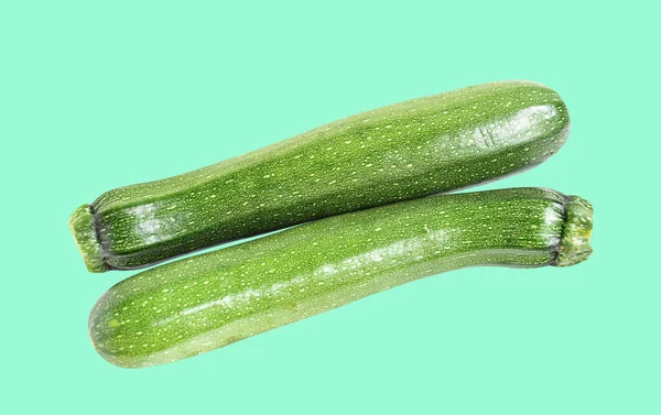 Zucchine Zucchine Verdi Fresche Isolate Con Percorso Ritaglio Nessuna Ombra — Foto Stock