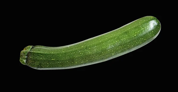 Frisches Grünes Zucchini Oder Zucchinigemüse Isoliert Mit Schnittpfad Kein Schatten — Stockfoto