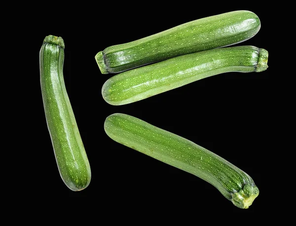 Zucchine Zucchine Verdi Fresche Isolate Con Percorso Ritaglio Nessuna Ombra — Foto Stock