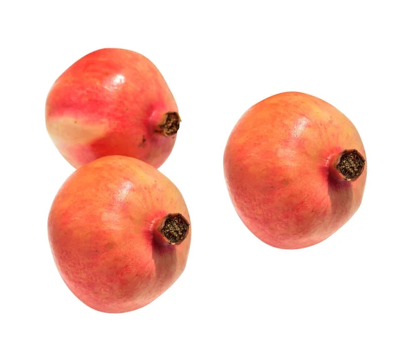 Fresh Ripe Red Pomegranate Fruit Isolated Shadow Clipping Path Pastel — Stock Photo, Image